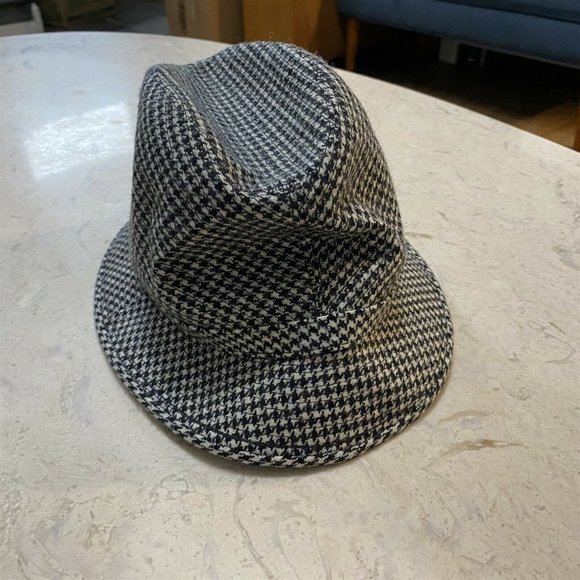 Vintage Johnny Carson Hat Headwear Fedora Houndstooth Size Medium Union Made - Picture 3 of 9